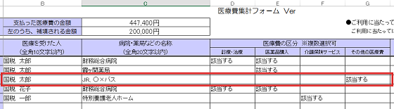 交通 書き方 医療 費 費 控除