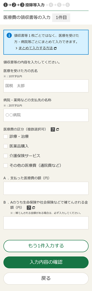 医療費集計フォーム
