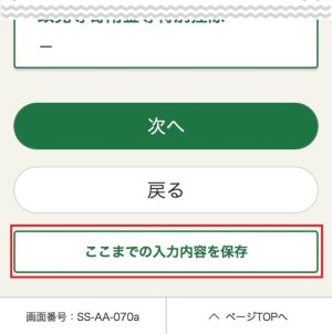 入力内容の保存