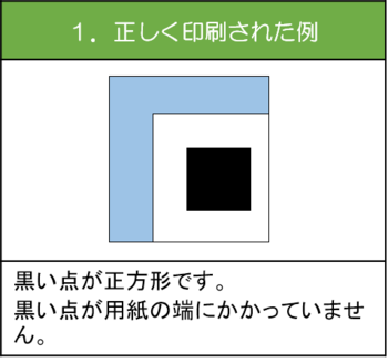 正しく印刷された例