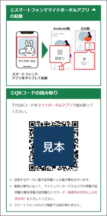 「QRコードの読み取り」画面の画像
